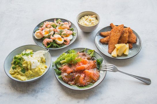 Julefrokost med fisk ud af huset